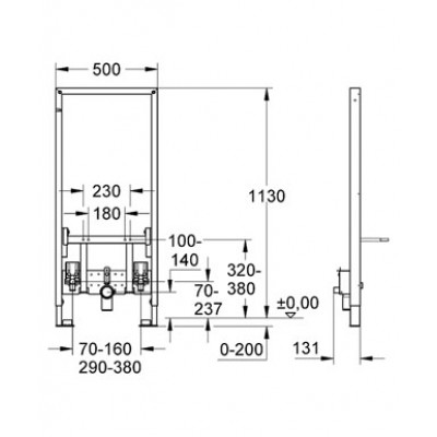 Инсталяционная система для биде Grohe RAPID SL 38553001