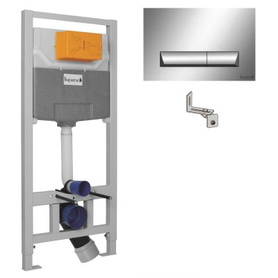 Комплект инсталляции для унитаза Imprese i8120 (инсталляция, крепления, клавиша хром PAN)