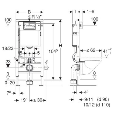 Монтажный элемент для подвесного унитаза Geberit DUOFIX Basic 112 см, со смывным бачком скрытого монтажа Delta 12 см, без клавиши, с траверсой (458.103.00.1) Монтажный элемент для подвесного унитаза Geberit DUOFIX Basic 112 см, со смывным бачком скрытого монтажа Delta 12 см, без клавиши, с траверсой (458.103.00.1)
