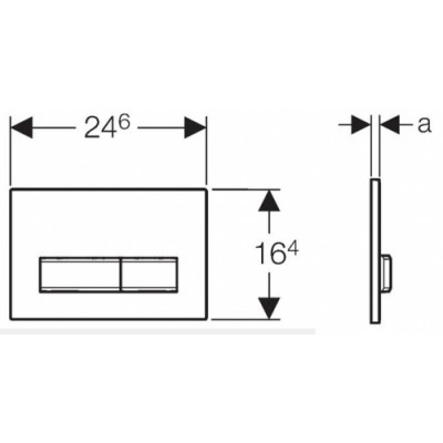 Смывная клавиша Geberit SIGMA50, без вкладыша (115.788.00.1) Смывная клавиша Geberit SIGMA50, без вкладыша (115.788.00.1)
