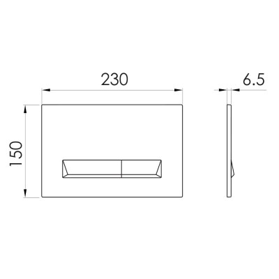 Клавиша смыва Imprese IMPRESE PAN, белая с хромом, пластик, (i8245W)