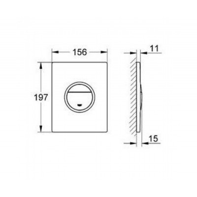 Клавиша смыва Grohe Nova Light 38809000