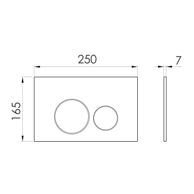 Клавиша смыва Imprese i7111, золото сатин, нержавеющая сталь, (i7111SG)