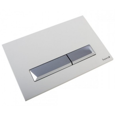 Клавиша смыва Imprese IMPRESE PAN, белая с хромом, пластик, (i8245W)