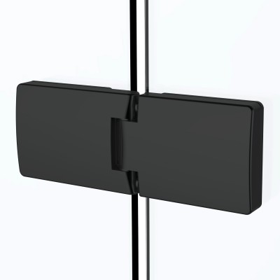 Душевая кабина 120*90*200см Volle DE LA NOCHE 10-40-195-black (стекла + двери) реверсивная, распашная, стекло прозрачное 8мм