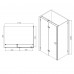 Душевая кабина 120*90*200см Volle DE LA NOCHE 10-40-195-black (стекла + двери) реверсивная, распашная, стекло прозрачное 8мм