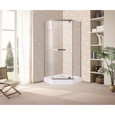 Душевая кабина EGER TALÁNY 90*90*205 см, на поддоне 15 см, профиль хром, стекло прозрачное 10 мм (599-555)