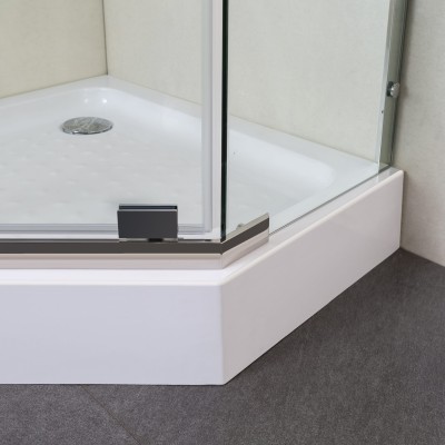 Душевая кабина EGER TALÁNY 90*90*205 см, на поддоне 15 см, профиль хром, стекло прозрачное 10 мм (599-555)