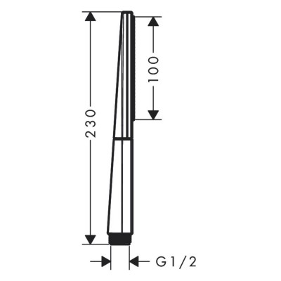 Ручной душ-«палочка» Hansgrohe RAINFINITY 26866670, цвет покрытия чёрный матовый