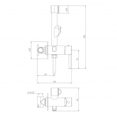 Набор гигиенический Volle SISTEMA E 1580.160101, cromo Набор гигиенический Volle SISTEMA E 1580.160101, cromo