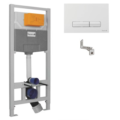 Комплект инсталляции для унитаза Imprese i9109 (инсталляция, крепления, клавиша белая PANI)