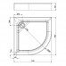 Душевой поддон Kolo FIRST 90*90см с интегрированной панелью и ножками (XBN1690000)