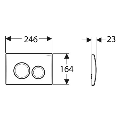 Смывная клавиша Geberit DELTA20 115.127.11.1, белый Смывная клавиша Geberit DELTA20 115.127.11.1, белый
