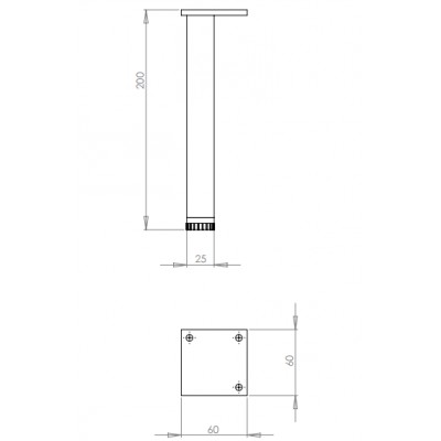 Ножки для мебели Kolo NOVA PRO 99439-000