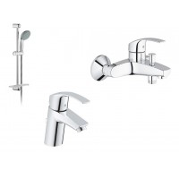 Набор смесителей для ванны Grohe EUROSMART 123238S (33265002+33300002+27926001)