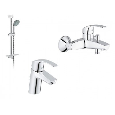 Набор смесителей для ванны Grohe EUROSMART 123238S (33265002+33300002+27926001)