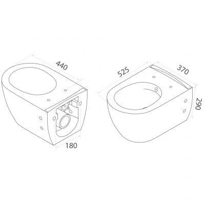 Унитаз-биде подвесной безободковый Aqua Rodos 7588 CITY с крышкой Bella Soft-Close и смесителем