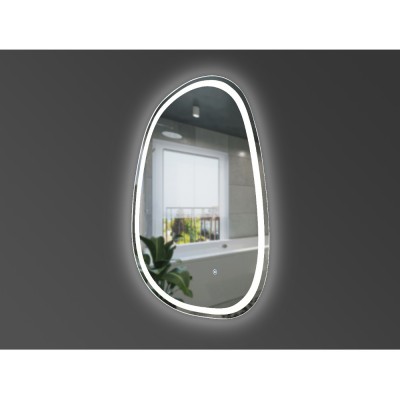 Асимметричное зеркало 800х500 с LED подсветкой и тачсенсором DEVIT Style 5415080