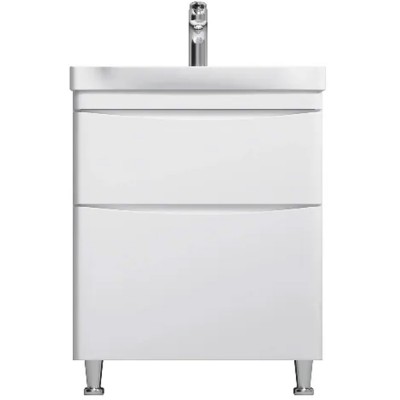 Тумба с раковиной на пол 65 см AM.PM M80-FSX0652-WC0652-38 LIKE, белый глянец