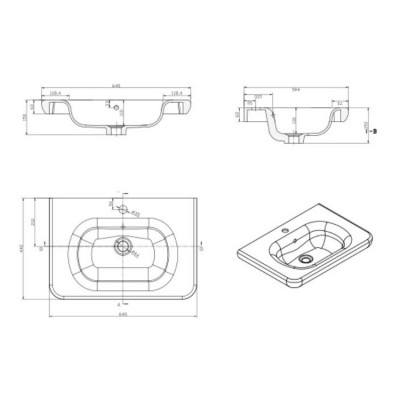 Тумба подвесная DEVIT Fly 0020120W с умывальником 60 см