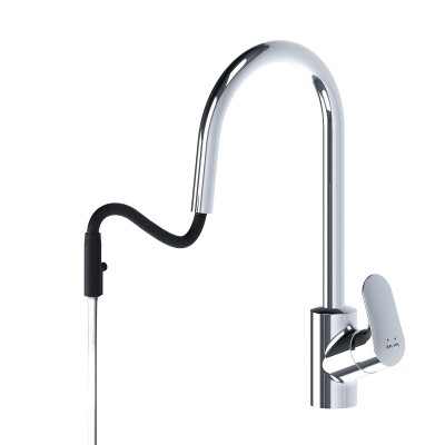 Смеситель для кухни с вытяжным изливом AM.PM LIKE F8012000, хром Смеситель для кухни с вытяжным изливом AM.PM LIKE F8012000, хром