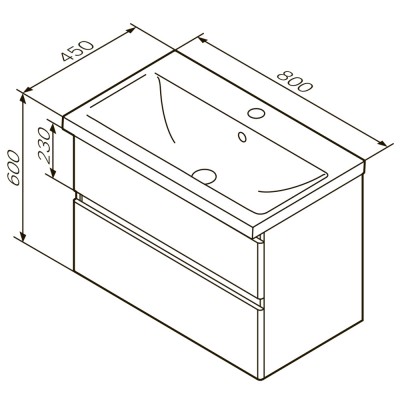 Тумба с раковиной подвесная AM.PM M85-FHX0802-WC0802WG38 X-Joy, (80 см, 2 ящика, белый глянец) Тумба с раковиной подвесная AM.PM M85-FHX0802-WC0802WG38 X-Joy, (80 см, 2 ящика, белый глянец)