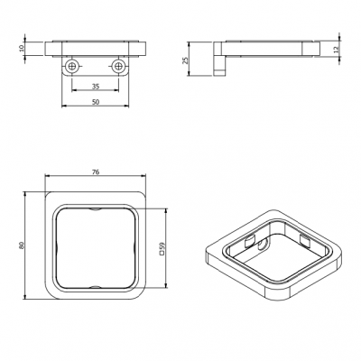Стакан с держателем Langberger 2132011A Elegance хром