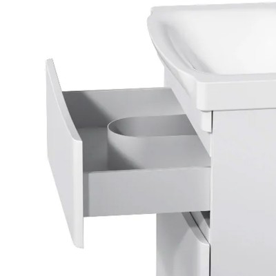 Тумба с раковиной на пол 65 см AM.PM M80-FSX0652-WC0652-38 LIKE, белый глянец