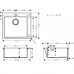 Кухонная мойка 450 мм Hansgrohe 43301800, Stainless Steel