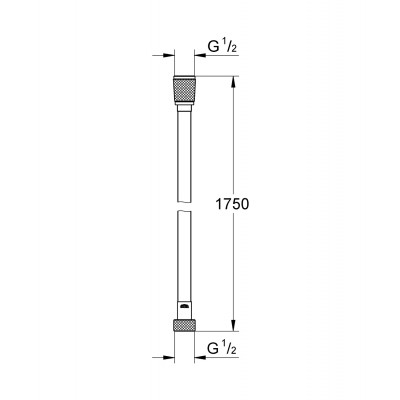 Душевой шланг 1,75м Grohe Silverflex 28388KF1, черный