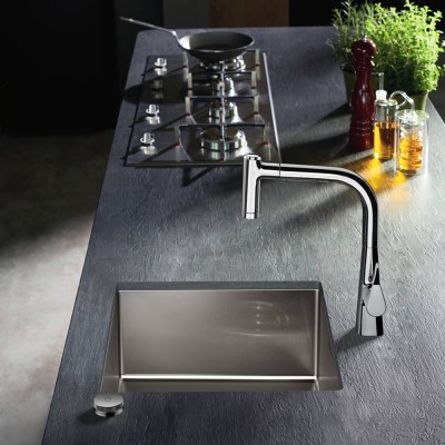 Кухонная мойка 450 мм Hansgrohe 43301800, Stainless Steel