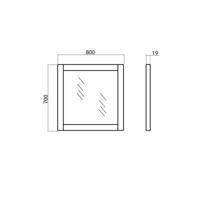 Зеркало 80 см Аqua Rodos 7011 ОЛИМПИЯ, белое