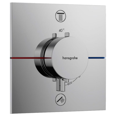 Наружная часть термостата на 2 потребителя Hansgrohe ShowerSelect Comfort E 15572000, хром