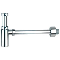 Сифон для раковины DEVIT DEV001586 (хром, подключение 1/4'', выпуск d32/d40)