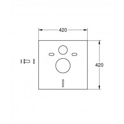 Инсталляция Grohe Rapid SL 3884000G + Унитаз подвесной безободковый Primera TOPIC 8320020 + крышка soft close slim