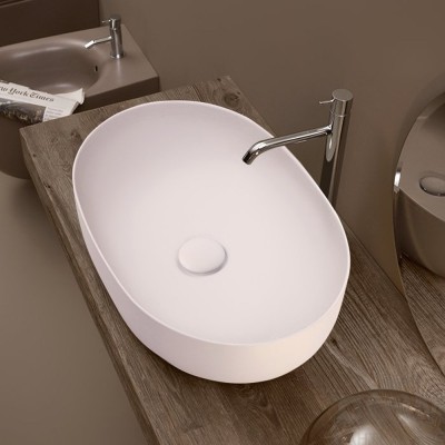 Раковина на столешницу 60х40 Kerasan Nolita 5343 30, белая матовая