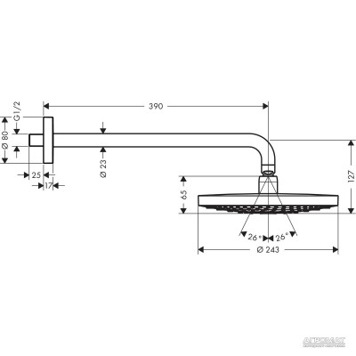 Верхний душ Hansgrohe Raindance Select S 26466400 (240, 2jet) Верхний душ Hansgrohe Raindance Select S 26466400 (240, 2jet)