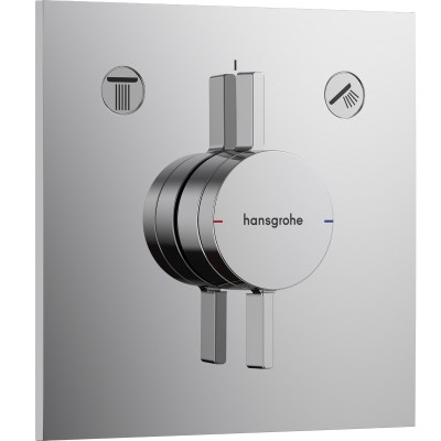 Наружная часть термостата на 2 потребителя Hansgrohe DuoTurn E 75417000, хром