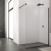 Душевая фиксированная перегородка SAN SWISS STR4P1000607 BlackLine WALK-IN EASY, (стекло прозрачное, профиль черный мат)