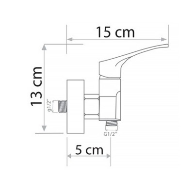 Смеситель для душа Primera EASY 1808112, хром Смеситель для душа Primera EASY 1808112, хром