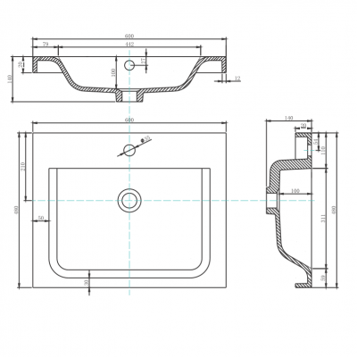 Тумба подвесная DEVIT CITY 0020160G с умывальником 60 см Тумба подвесная DEVIT CITY 0020160G с умывальником 60 см
