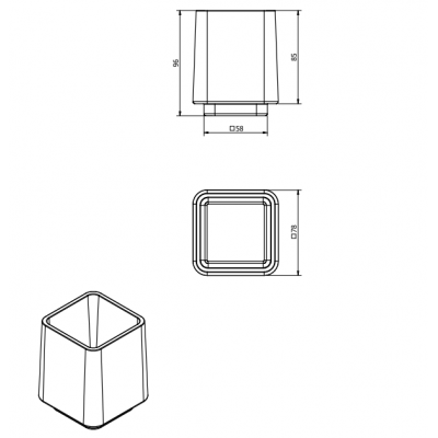 Стакан с держателем Langberger 2132011A Elegance хром
