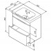 Тумба с раковиной на пол 65 см AM.PM M80-FSX0652-WC0652-38 LIKE, белый глянец