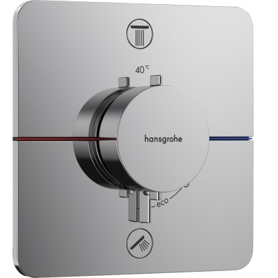 Наружная часть термостата на 2 потребителя Hansgrohe ShowerSelect Comfort Q 15583000, хром