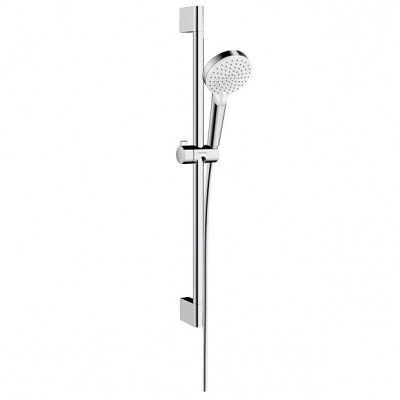 Душевая стойка Hansgrohe Crometta 100 Vario 26534400 (EcoSmart 9 l/min со стойкой 65 см, хром/белый)