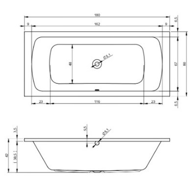 Ванна акриловая DEVIT Comfort S 18080345 180x80 белая + ножки 207093 Ванна акриловая DEVIT Comfort S 18080345 180x80 белая + ножки 207093