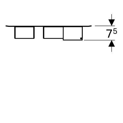 Магнитная доска с боксами для хранения Geberit 500.649.JL.2 (песочно-серый матовый, боксы для хранения: матовая скамья)