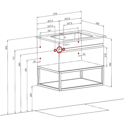 Тумба Aqua Rodos 12294 Loft-Iron (дуб морас) 65 см с умывальником Arte Тумба Aqua Rodos 12294 Loft-Iron (дуб морас) 65 см с умывальником Arte