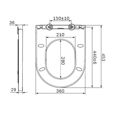 Крышка для унитаза AM.PM Spirit V2.0 C707858WH (slim wrap-over, микролифт)