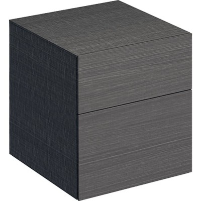 Шкафчик боковой 45см Geberit Xeno2 500.504.43.1, (с 2-мя ящиками, цвет серый со структурой дерева)